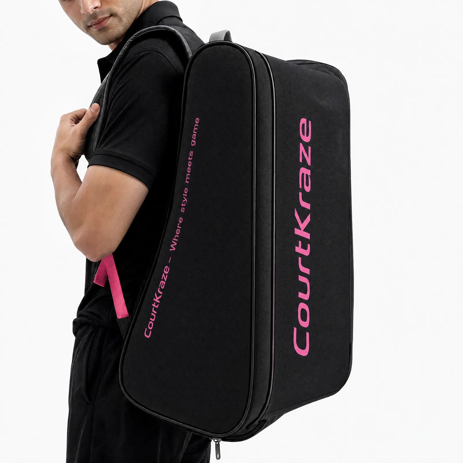 Player carrying the CourtKraze pickleball bag
